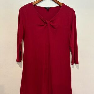 Eileen Fisher Red Tie Front Mini Dress